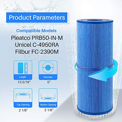 Antimicrobial Spa Filter Replacement for Pleatco PRB50