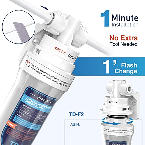 TD 9 Alkaline Remineralization Under Sink Inline Water Filter
