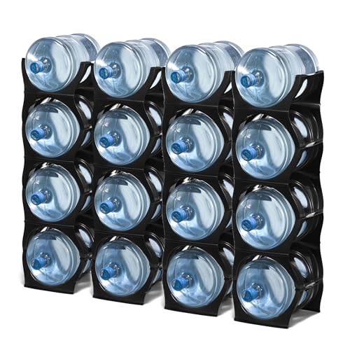 Stackable Water Bottle Storage Rack Best Water Jugs 5 Gallon Organizer. Jug Holder for Kitchen