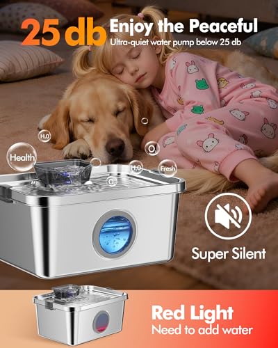 12L 3.2Gal Dog Water Fountain Elevated