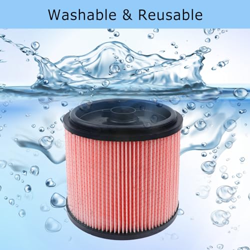 2 Pack HEPA Filter Compatible with Vacmaster Standard Cartridge Filter & Retainer 5 to 20 Gallon Wet (2 Count)