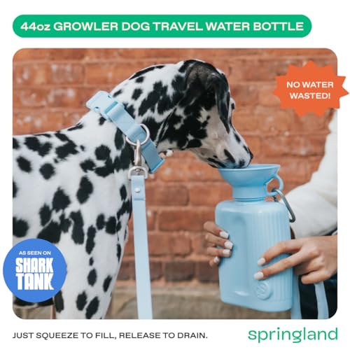 Springland 44oz Classic Portable Dog Water Bottle with Built (44 Fl Oz)