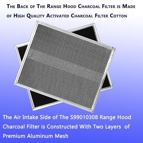 2 Pack S99010308 BPSF30 for Allure Range Hood Charcoal Filters 10.8"x13.3"