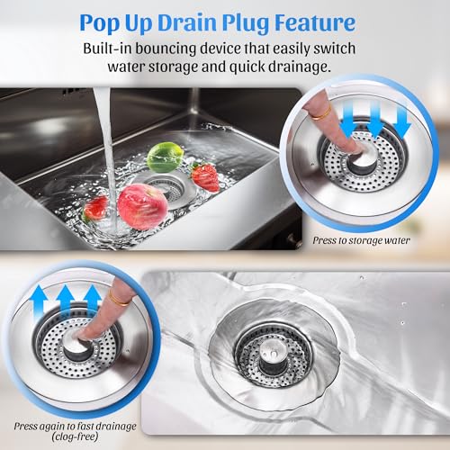 2 Pack Kitchen Sink Drain Strainers (2 Count)
