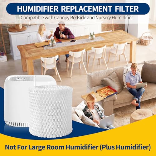 Humidifier Replacement Filter Compatible with Canopy Bedside and Nursery Humidifier (4 Count)