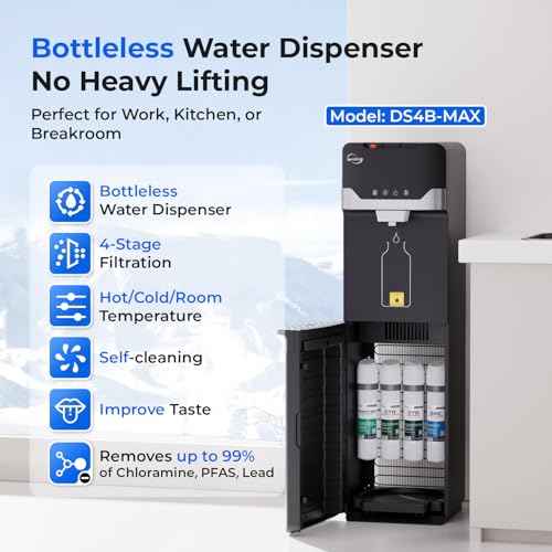 Bottleless Water Cooler Dispenser with 4