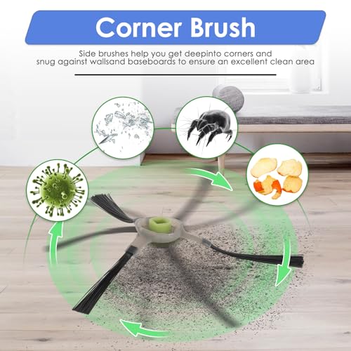 5 Pack) M210 Replacement Side Brushes Compatible With Lefant M210B, M213S, M210S, M210, M213, M210 Pro, M210P, OKP Life K2, K3, K3A, K4, K5, Robotic Vacuum Cleaner, Side Brush Kit, Accessories Kit (5 Count)