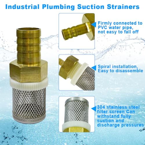 Stainless steel filter copper tube joint 19mm diameter hose connection