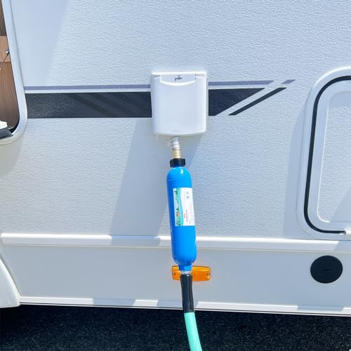 4PK NSF Certified Inline RV Drinking Water Filter & Flexible Hose Protector (4 Count)