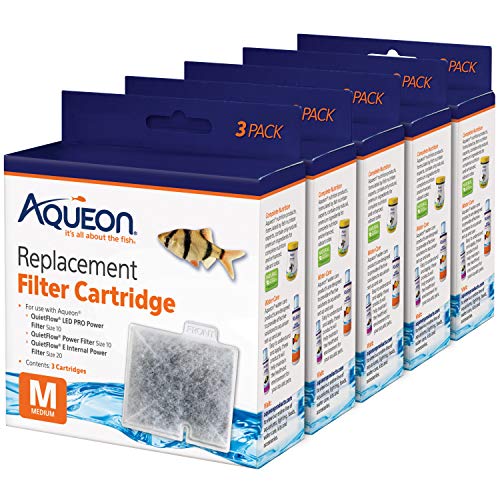 Genuine Aquarium Fish Tank Replacement Filter Cartridges Medium (15 Count)