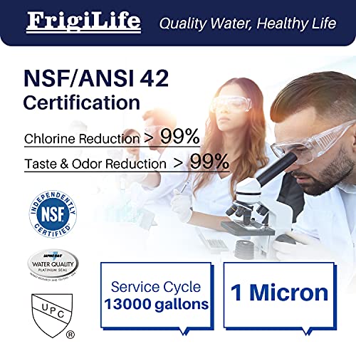 1 Micron 10" x 2.5" Whole House CTO Carbon Sedimen Water Filter Compatible DuPont WFPFC8002 (4 Count)