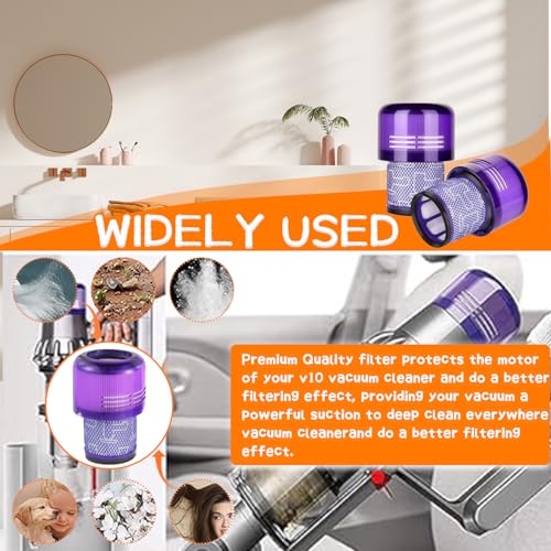 2 Pack V11 Vacuum Filters Replacement for Dy son V11 Animal