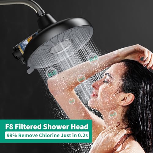 F8 Filtered Shower Head 8 Inch Shower Head High Pressure