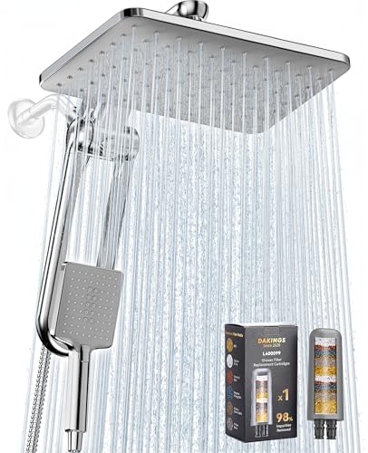 Dual Filtered Rainfall Handheld Showerhead Spray Combo with 7 Modes