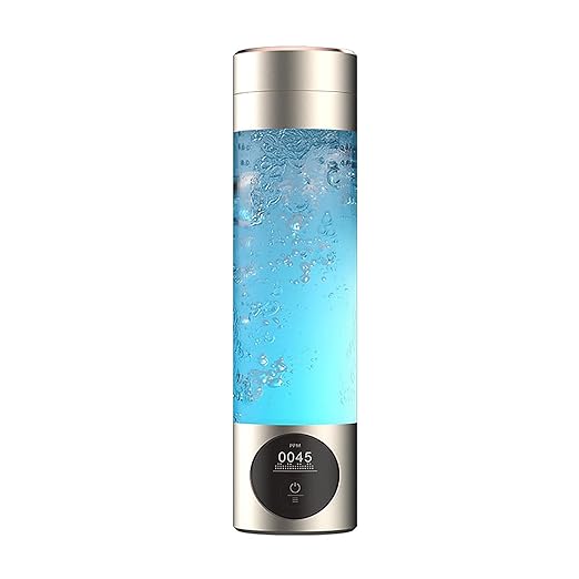 Hydrogenated Water Bottle, Portable Rechargeable 5 Min Quick Electrolysis Hydrogen Water Generator, Hydrogen Rich Water Ionizer Cup for Home Travel Office Exercise