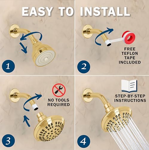 6 Function Luxury Shower Head