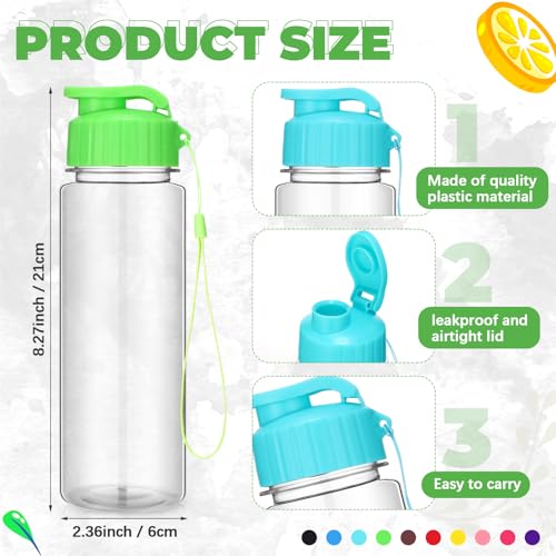 72 Pcs 17 Oz Plastic Water Bottles Bulk Sports (72 Count)