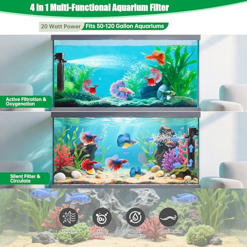20W Submersible Aquarium Filter for 50