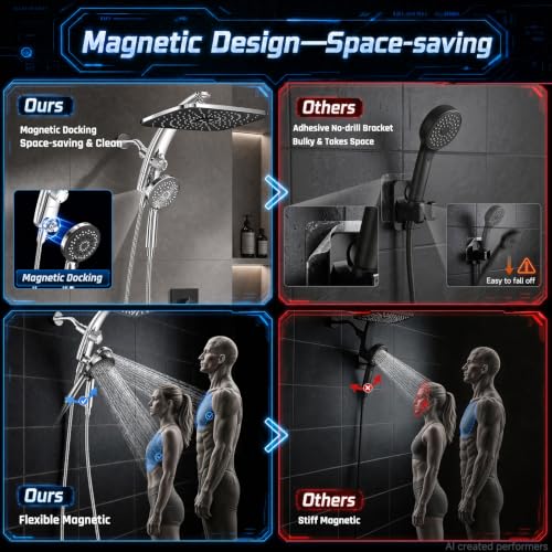 14" Luxurious Shower Head with Handheld