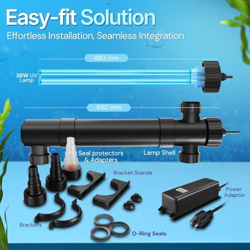 36W UV Pond Light Clarifier for Outdoor Koi Ponds