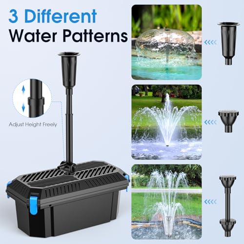 Pond Filter with Pump Fountain Kits