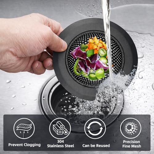 2 Pcs Sink Strainer for Most Kitchen Sink Drain Basket (2 Count)