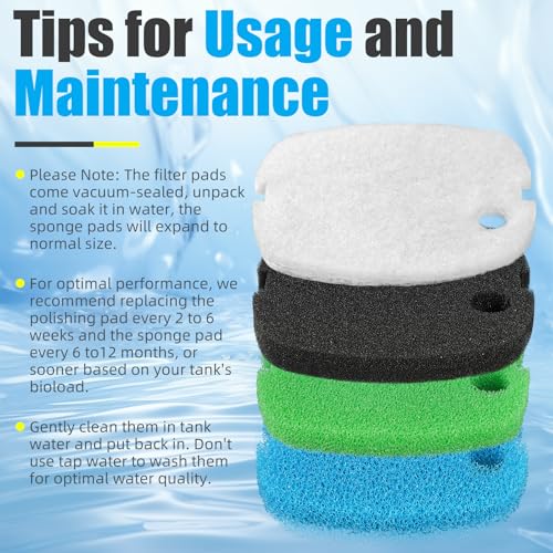 Replacement Canister Filter Pads Compatible with SUNSUN HW