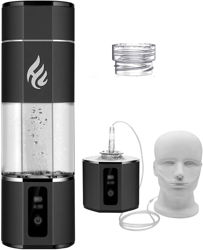 300ML Portable Hydrogen Rich Water Cup, Hydrogen Generator Water Filter, USB Charging Electrolyte Water Cup, 5000PPB High Concentration Health Bottle