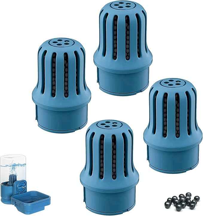 VANNON 4Pcs Pet Water Filter Sets, Activated Carbon Filter Replacements for Small Animals Water Bottle Dispenser, Replacement Filter Fits for VANNON Filtered Water Dispensers
