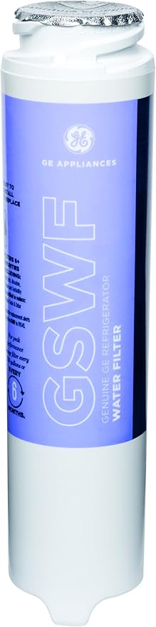 General Electric GE GSWF Refrigerator Water Filter | Certified to Reduce Lead, Sulfur, and 50+ Other Impurities | Replace Every 6 Months for Best Results | Pack of 1