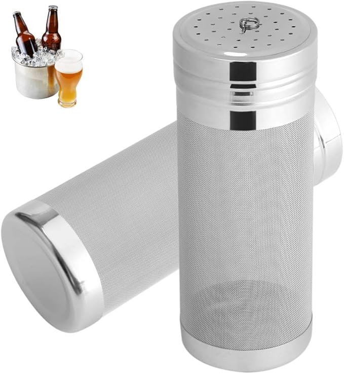 Stainless Steel Mesh Beer Filter, 300 Micron Mesh Homebrew Hops Beer Tea Kettle Brew Filter, Reusable Fine Hop Filter Strainer for Nut Milk Cold Brew Wine Coffee Grain