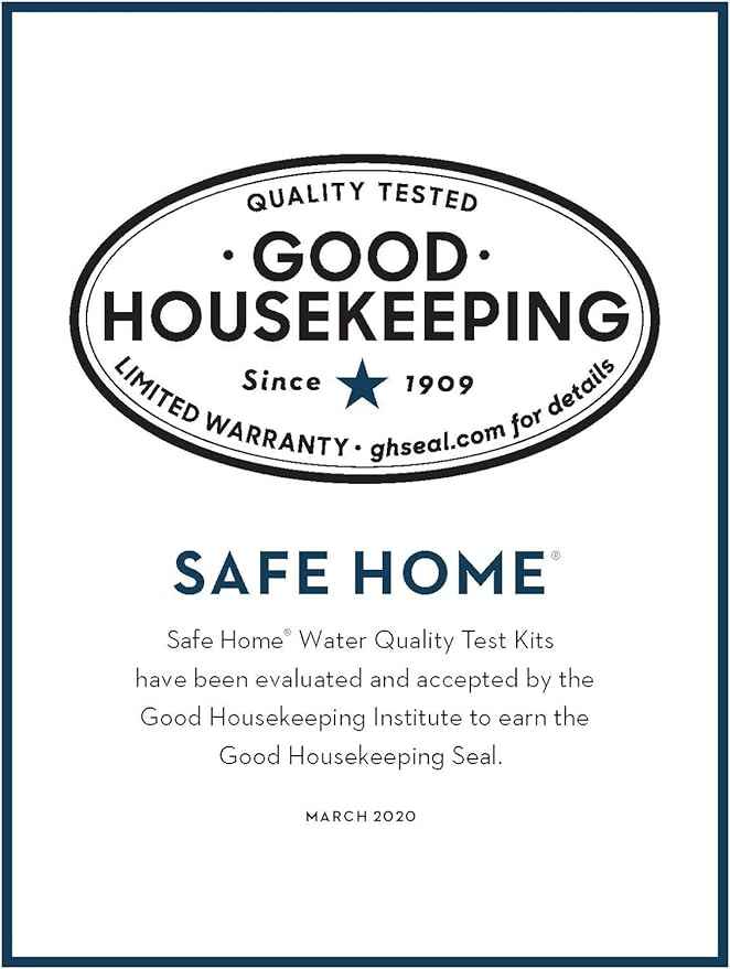 Safe Home® 12-in-1 Drinking Water Test Kit – DIY Testing for Hardness, Copper, Nitrate, Fluoride, Iron, and More – City Taps or Well Water – 10-Strips Issue a Total of 120 Tests/Kit