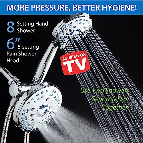 AquaCare 50 mode High Pressure 7 inch Shower Head Combo w