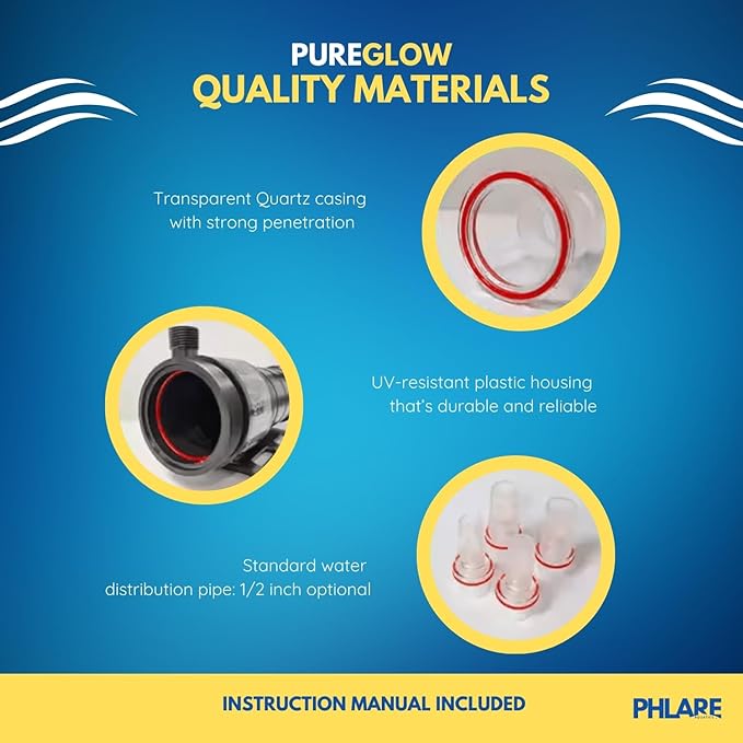 UV Aquarium Filter - External U-V Light for Fresh & Saltwater Tanks and Ponds - 9 Watts
