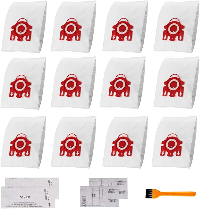 Airclean 3D Efficiency Dust Bags,12pcs FJM Vacuum Bags Replacement Compatible with Complete C1 C2 Vacuum Cleaner with 2 Set Filters - AquaVibe