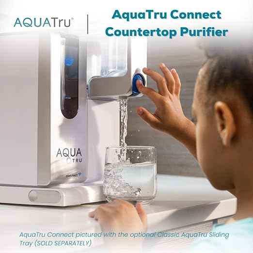 AquaTru Classic Smart Countertop Water Purifier | App-Connected 4-Stage Reverse Osmosis System Removes 84 Contaminants Including Forever Chemicals, Lead & Fluoride | Tracks Filters | No Plumbing