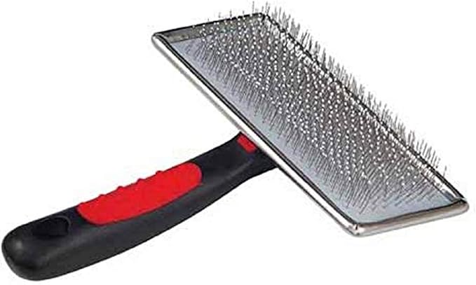 Paw Brothers Soft Pin Flat Slicker Brush for Dogs, Professional Grade Brush For Large Dogs, Coated Tips, Gentle on Skin, Remove Tangles and Mats, Maximum Coverage, Large - AquaVibe