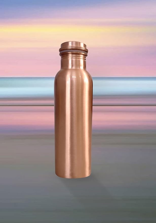 Copper Water Bottle 100% Pure Bottle for Drinking Water Leak Proof Joint Less Water Drinking Bottle for Home, Office, Hotel and Sports