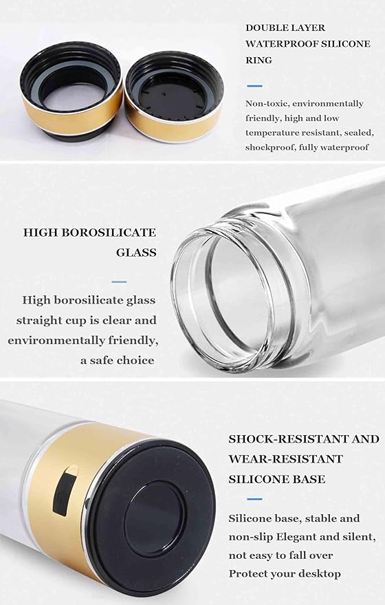 H2 Portable Rich Hydrogen Water Bottle, PEM Rich Hydrogen Cup, Concentration Up to 1200PPB, Double Layer Waterproof, Super Saturated Hydrogen Rich Water Cup
