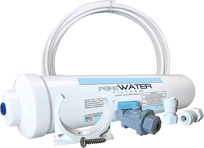 Inline Water Filter Kit for Refrigerators with Ice Makers