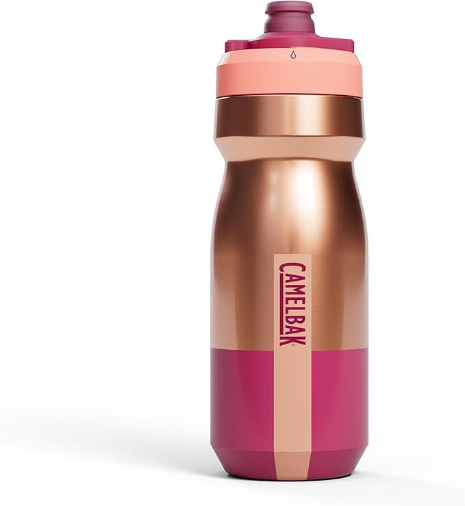 CamelBak Podium Steel Insulated Bike Water Bottle, Mercury Blush, 18oz