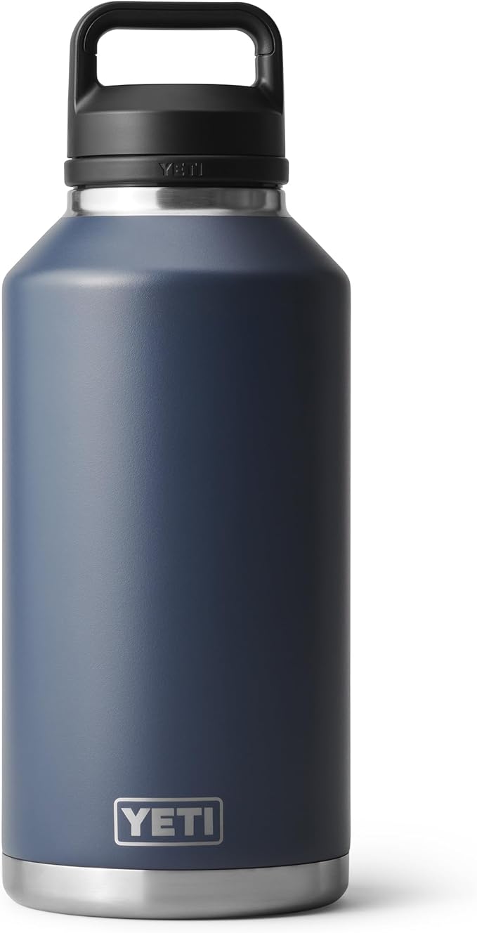 YETI Rambler 64 oz Bottle, Vacuum Insulated, Leakproof, Stainless Steel with Chug Cap, Navy