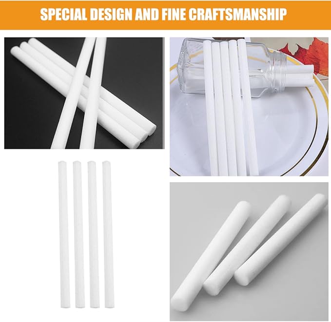 50pcs Diffuser Sticks Absorbent Fiber Wicks for Humidifiers Replacement Filter for Essential Oils Portable and Easy to Use for Home Travel and - AquaVibe