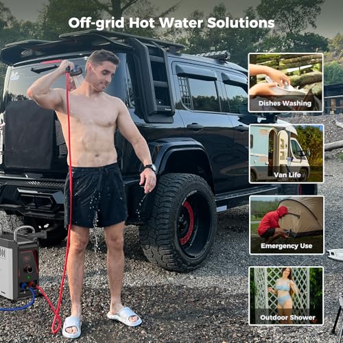 CAMPLUX Nano 3 Portable Propane Water Heater with Pump Kit