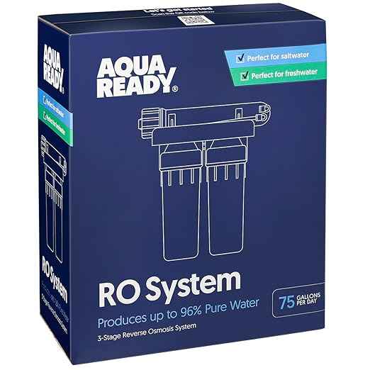 3 Stage Reverse Osmosis RO Water Filter | 75 Gallons Filtration Per Day | Easy DIY Install | Purified Water Removes Chlorine, Fluoride, Nitrates, and Heavy Metals