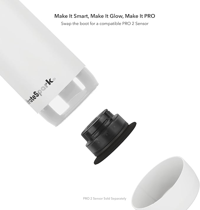 HidrateSpark PRO 2 21 oz Smart Ready Water Bottle with Silicone Boot - Chug White