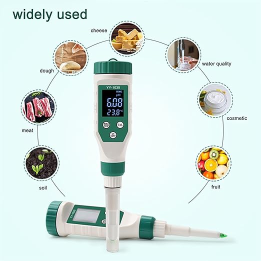 FLEXMAN Digital Ph Meter, Smart BT PH Tester, Dough Alkali Waterproof Tester, Soil Matrix Acidity Meter for Baby Food Supplement Cheese Cosmetics