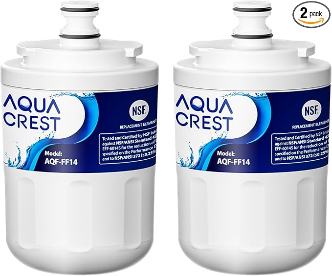 AQUACREST UKF7003 Refrigerator Water Filter, Replacement for Maytag UKF7003, UKF7002AXX, Whirlpool EDR7D1, UKF7003AXX, UKF7002, 7003AXXP, UKF7001AXX, UKF6001AXX, UKF5001, 2 PACK
