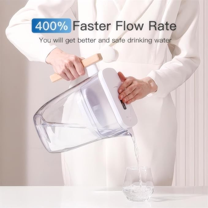 Replacement for Waterdrop Pitcher Filtration System, Reduces PFAS, PFOA/PFOS, Chlorine, Clean Water in Seconds, Last Up to 3 Months or 200 Gallons (Pack of 1)