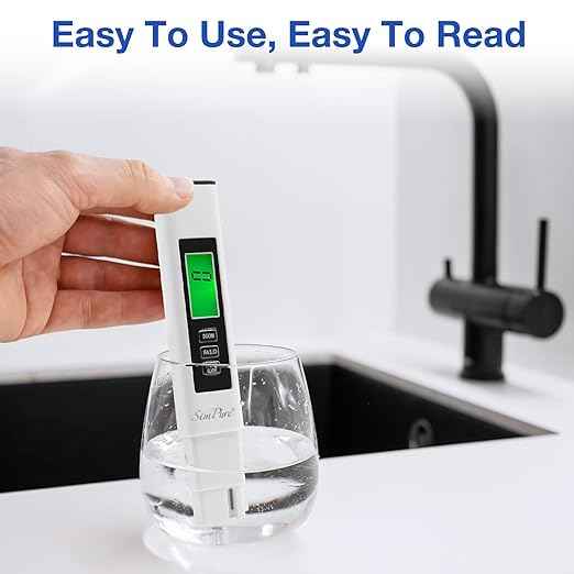 SimPure TDS Meter Digital Water Tester, 4 in 1 TDS EC & Temperature Meter, Water Quality Hardness Testing Kits, High Accuracy PPM Meter for Drinking Water, Hydroponics, Aquarium, Pool, RO System